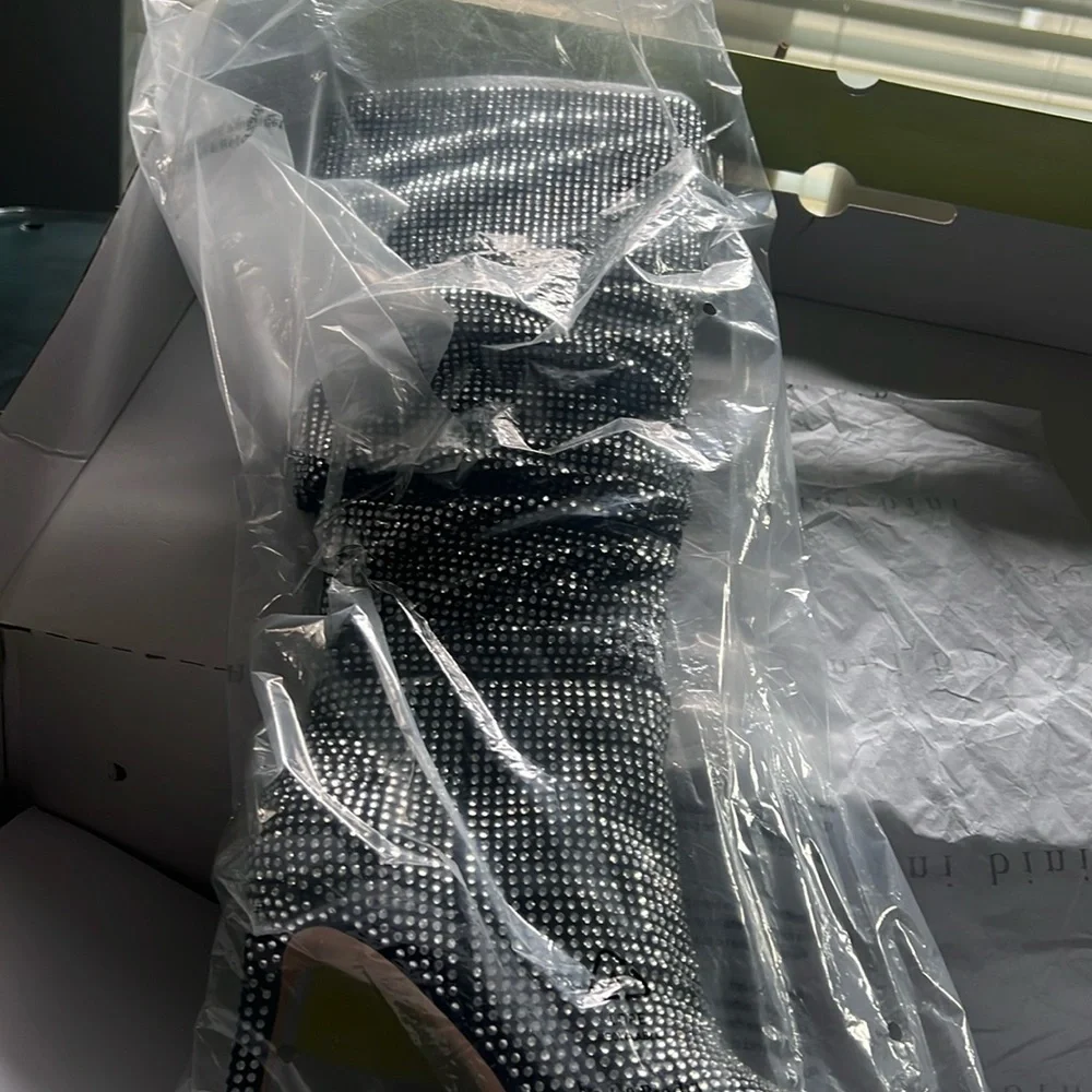 Gianni Bini Rhinestone Knee Boots - Picture 1 of 10